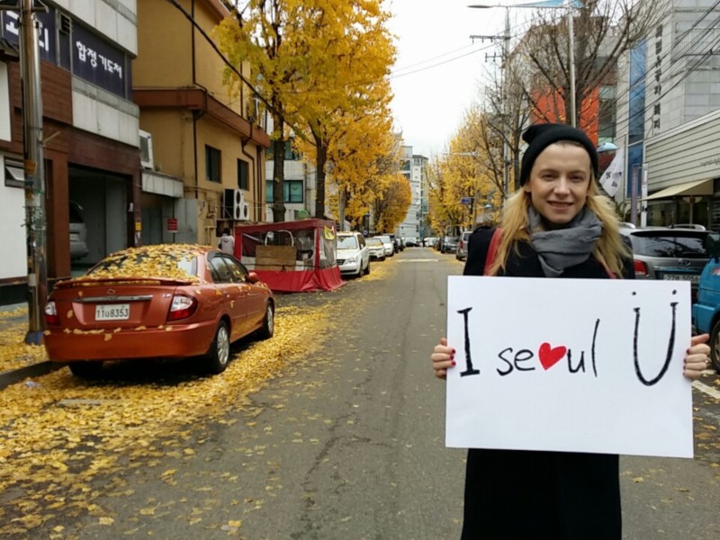 서울을 사랑하는 파리의 여인 Elsa Kopf가 서울을 떠나며 남긴 메시지 "I seoul U!" ⓒ eurokor