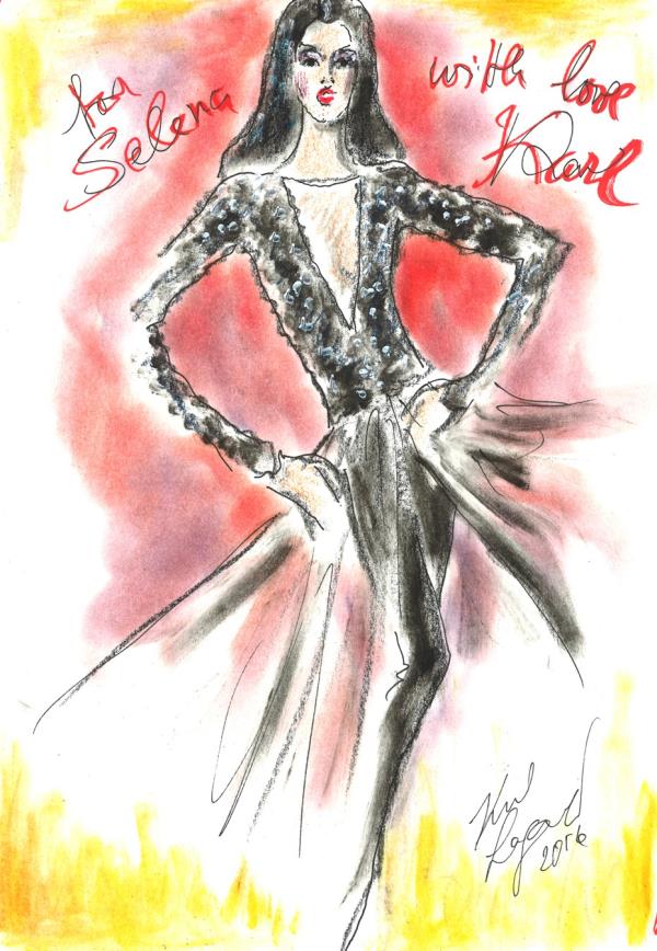 Karl Lagerfeld, 专为Selena Gomez制作礼服 | 9